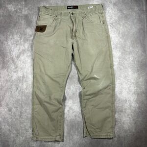 Wrangler Riggs Workwear Mens 38x30 Khaki Ripstop Ranger Cargo Pants Utility Work